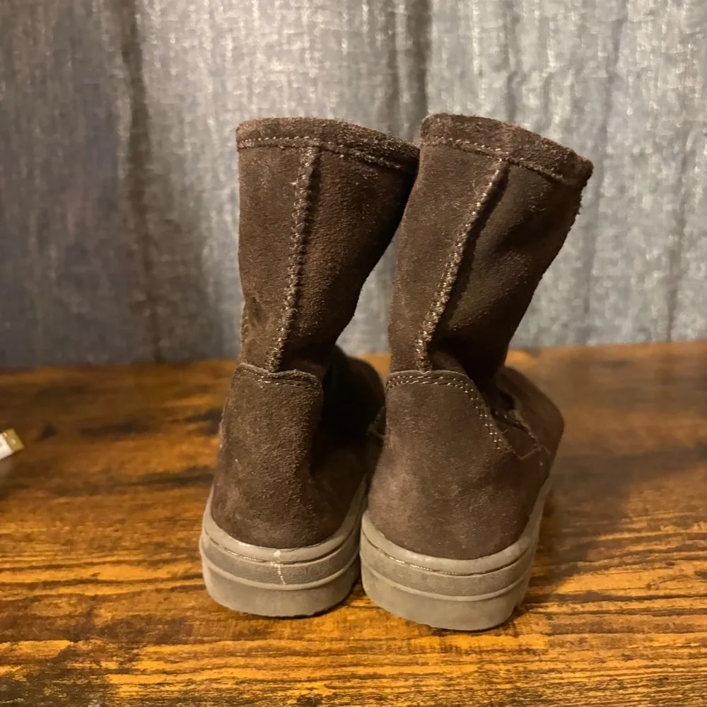 Circo Target Brown Suede Cozy Winter Boots Zip Up (Girls‎ 12)